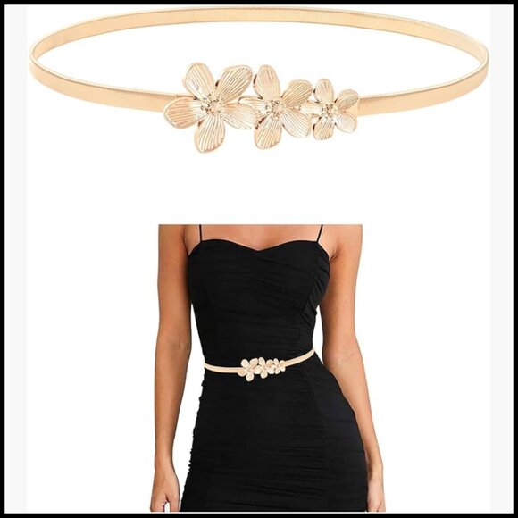 Metal Stretch Waist Skinny Belt for Women Fashion Waistband main image 5